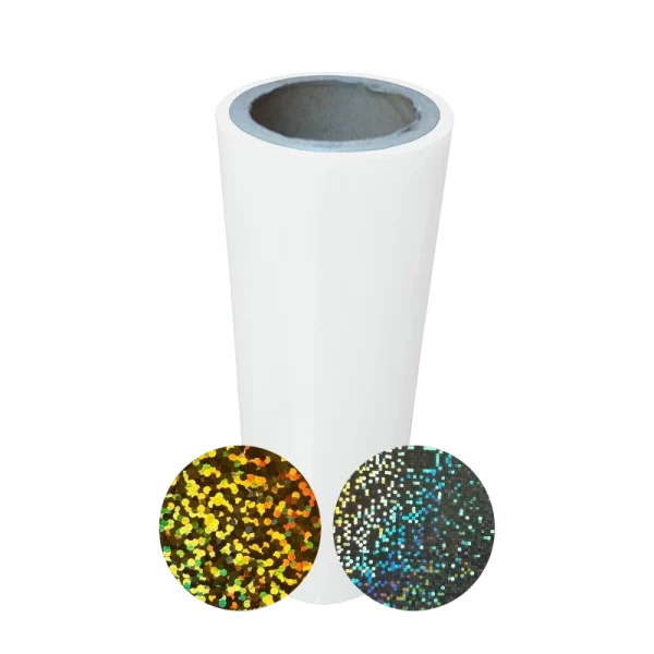 Bobina holográfico oro y plata