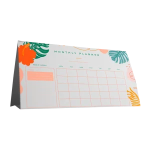 Calendario de poliéster de sobremesa mensual