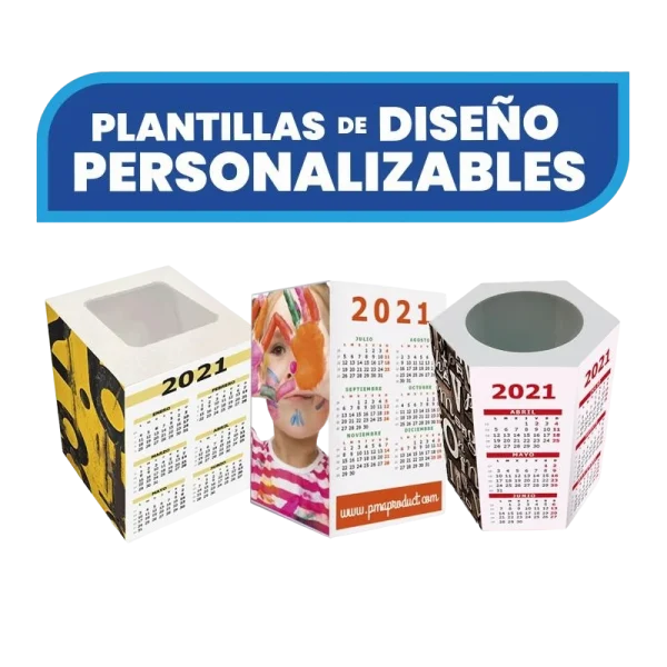 Plantillas calendarios portalápices