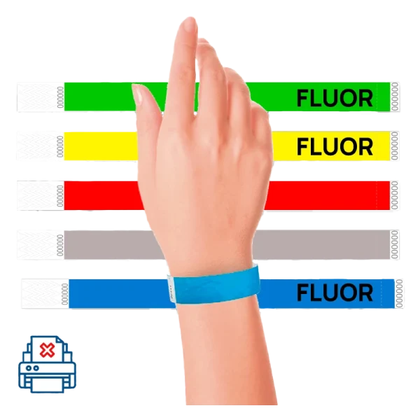 Pulseras de colores Tyvek